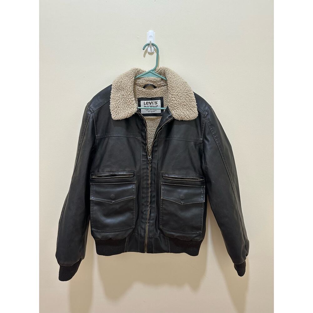 Levi's Men's Black Faux Leathee Jacket